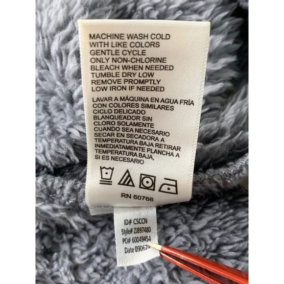 Women’s Jane and Bleecker Cozy Plush Top Size Large Gray Relaxed 5065 Boxy - Picture 8 of 8